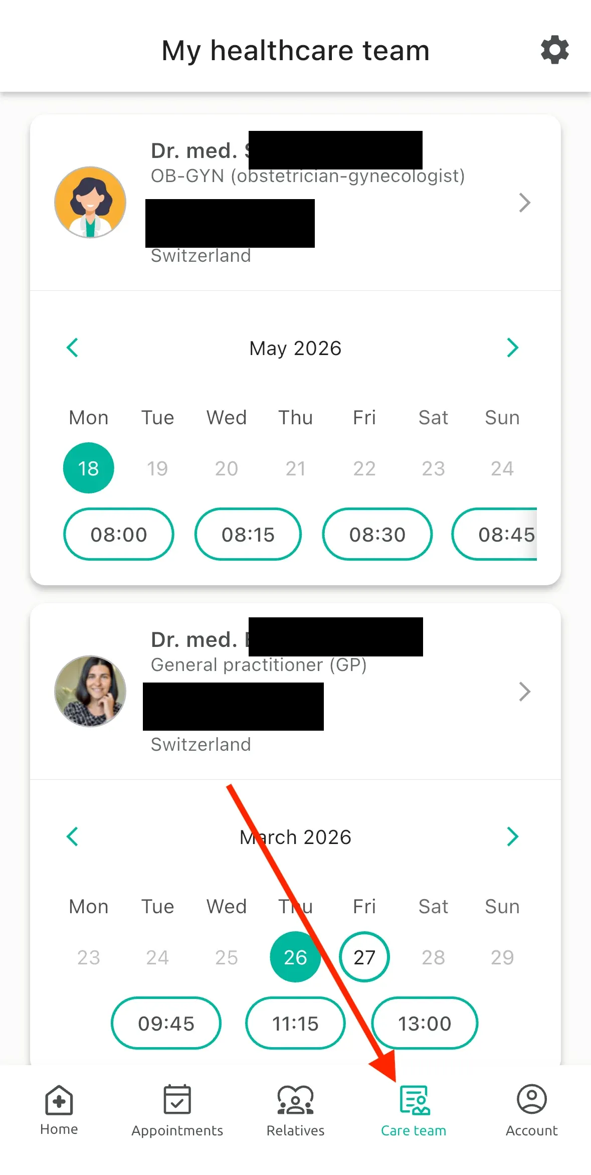 my healthcare team app EN