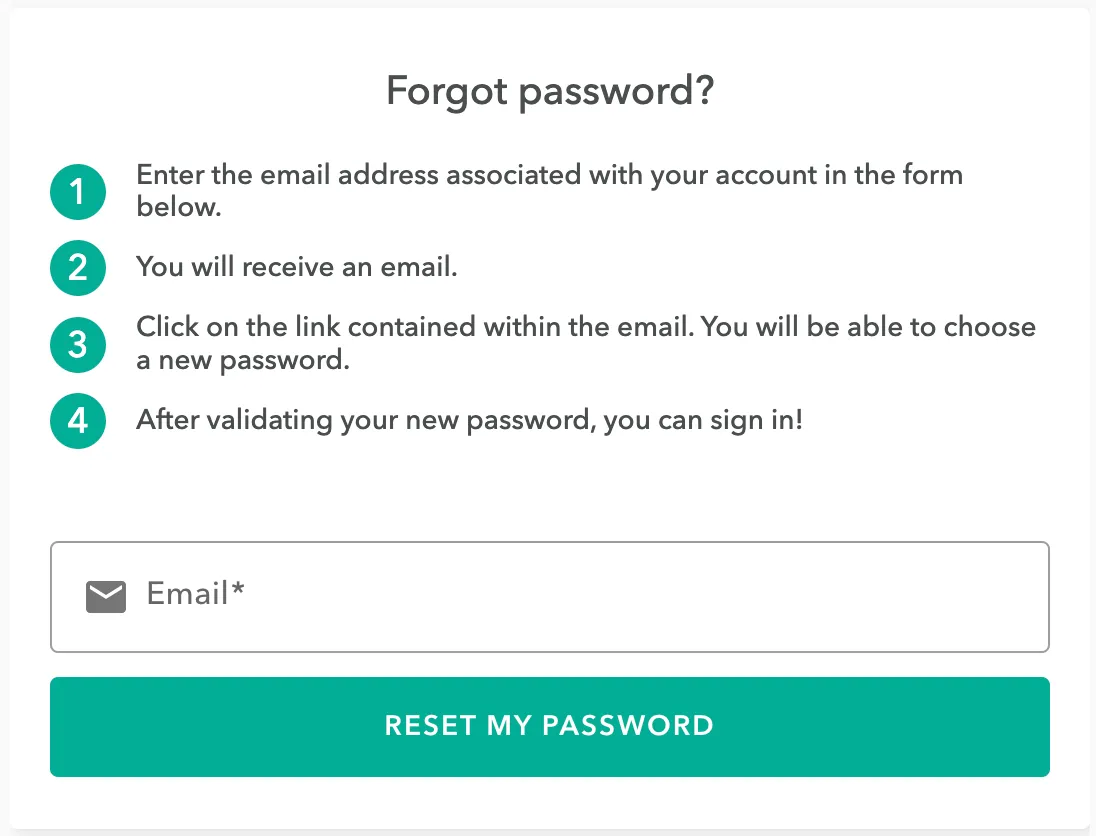 reset password english