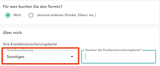 entering foreign insurancecardnumber DE