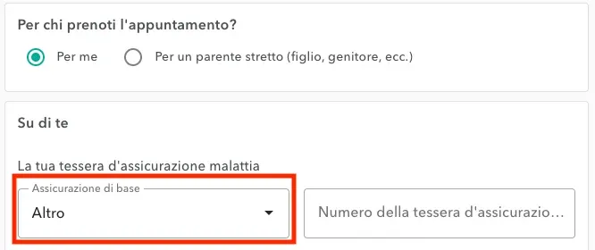 entering foreign insurancecardnumber IT