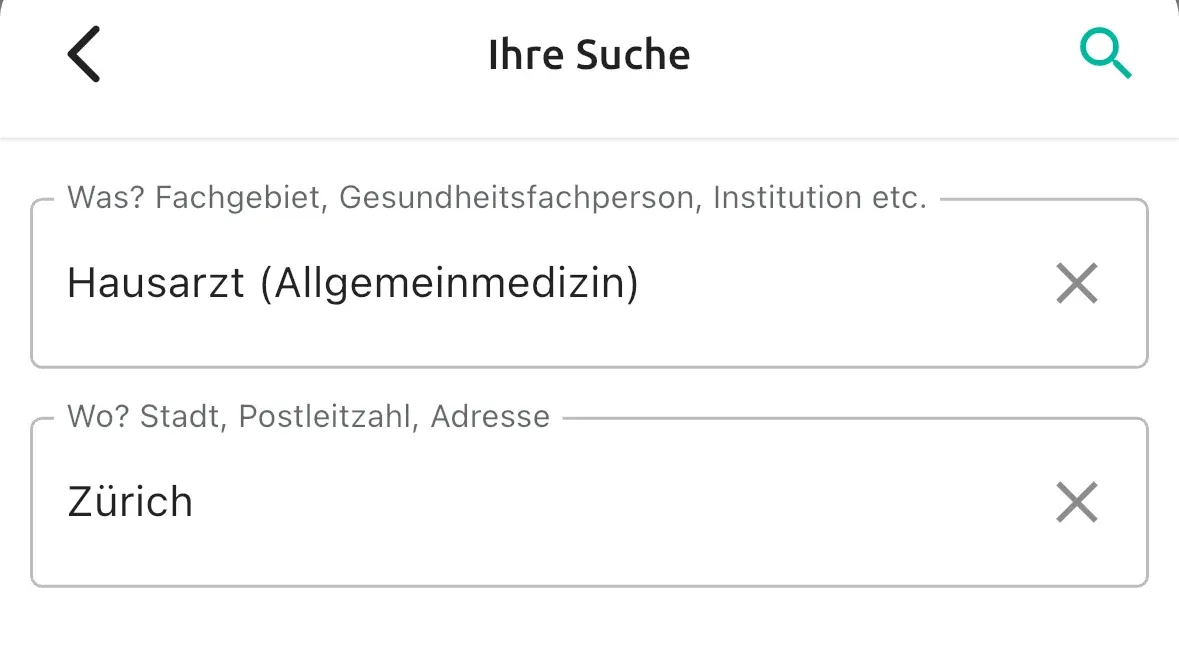 search options DE