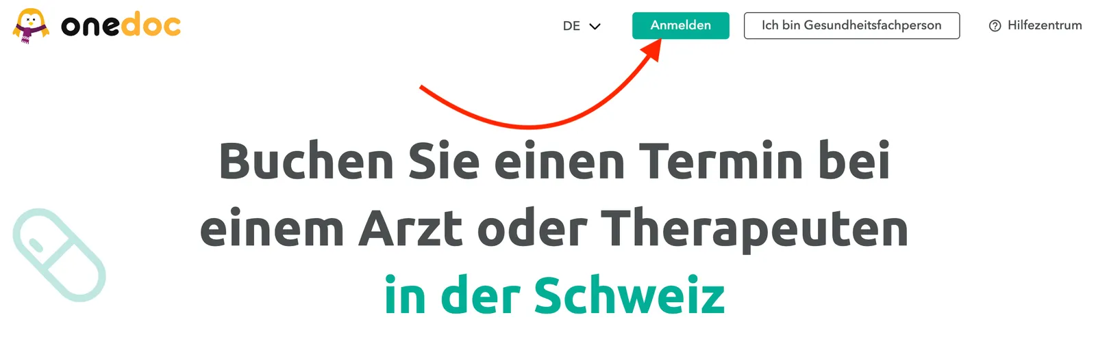 log in DE