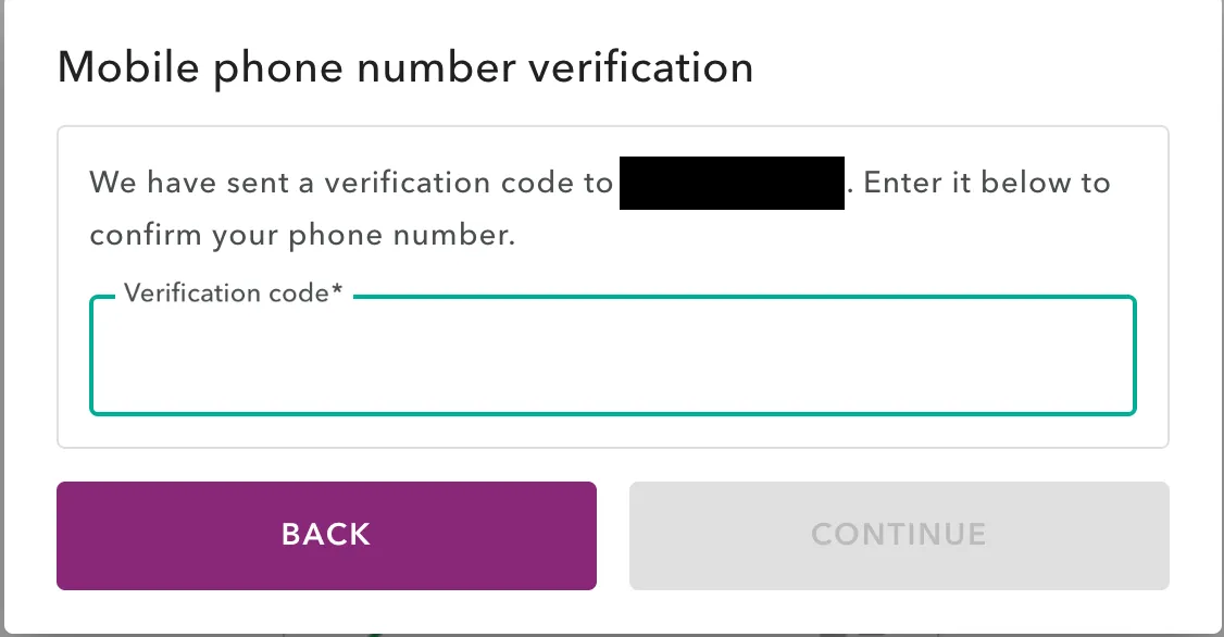 SMS Code EN