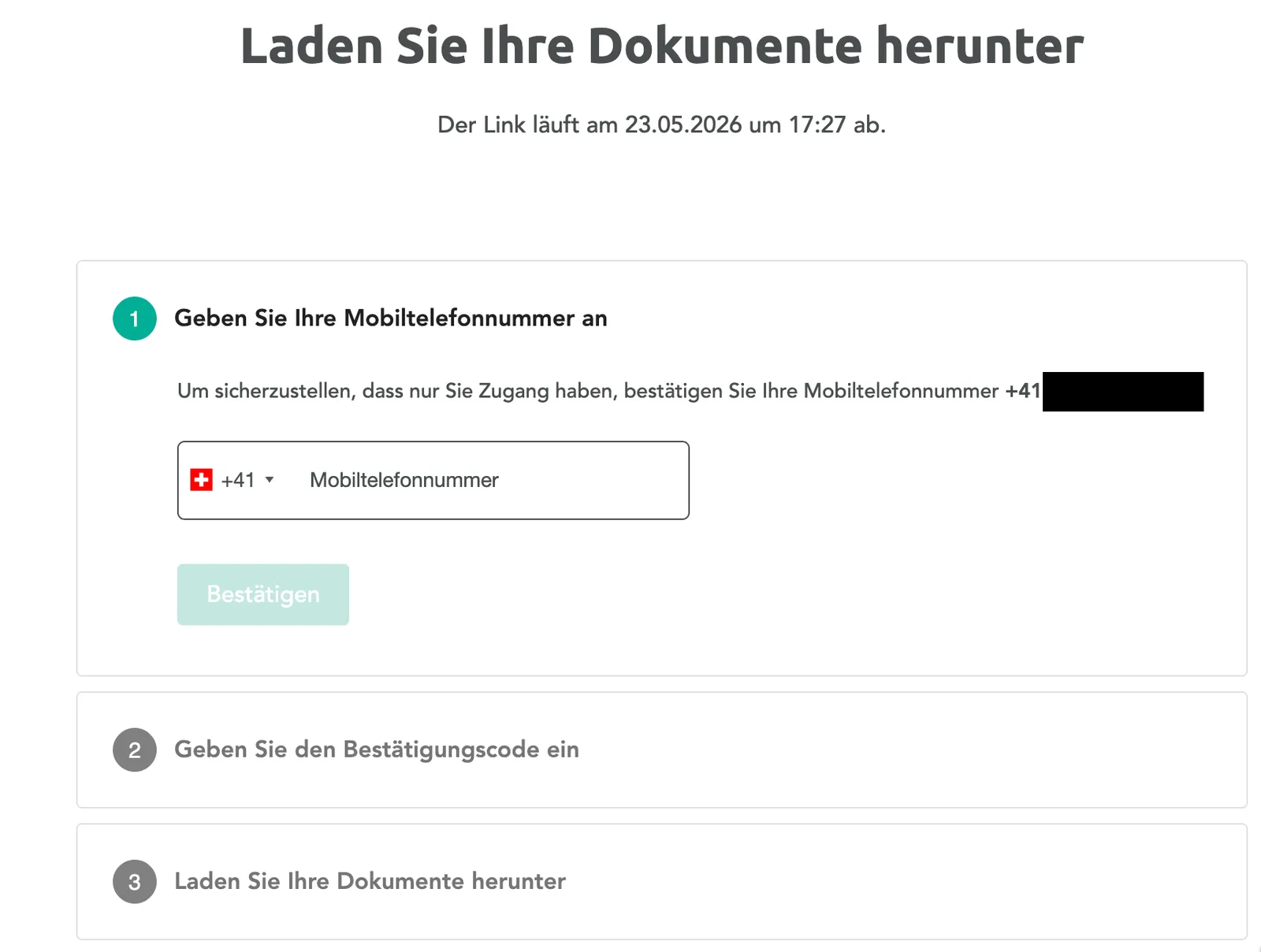 download invoice SMS DE